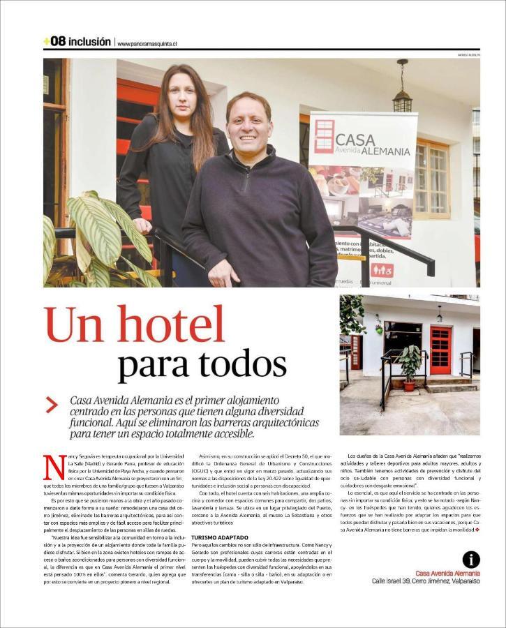מלון וואלפאראיסו Casa Avenida Alemania מראה חיצוני תמונה
